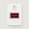 אריזת הבושם המקורית של Oud Zarian מבית Creed, מארז יוקרתי המגן על בקבוק הבושם ומעיד על איכותו הגבוהה.