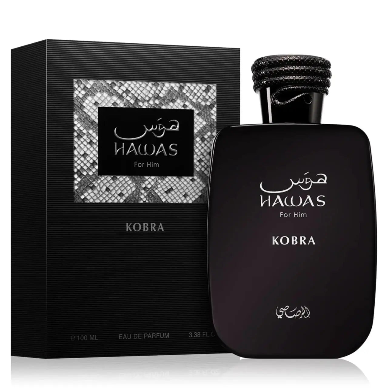 Hawas Kobra Rasasi – בקבוק וקופסה יחד