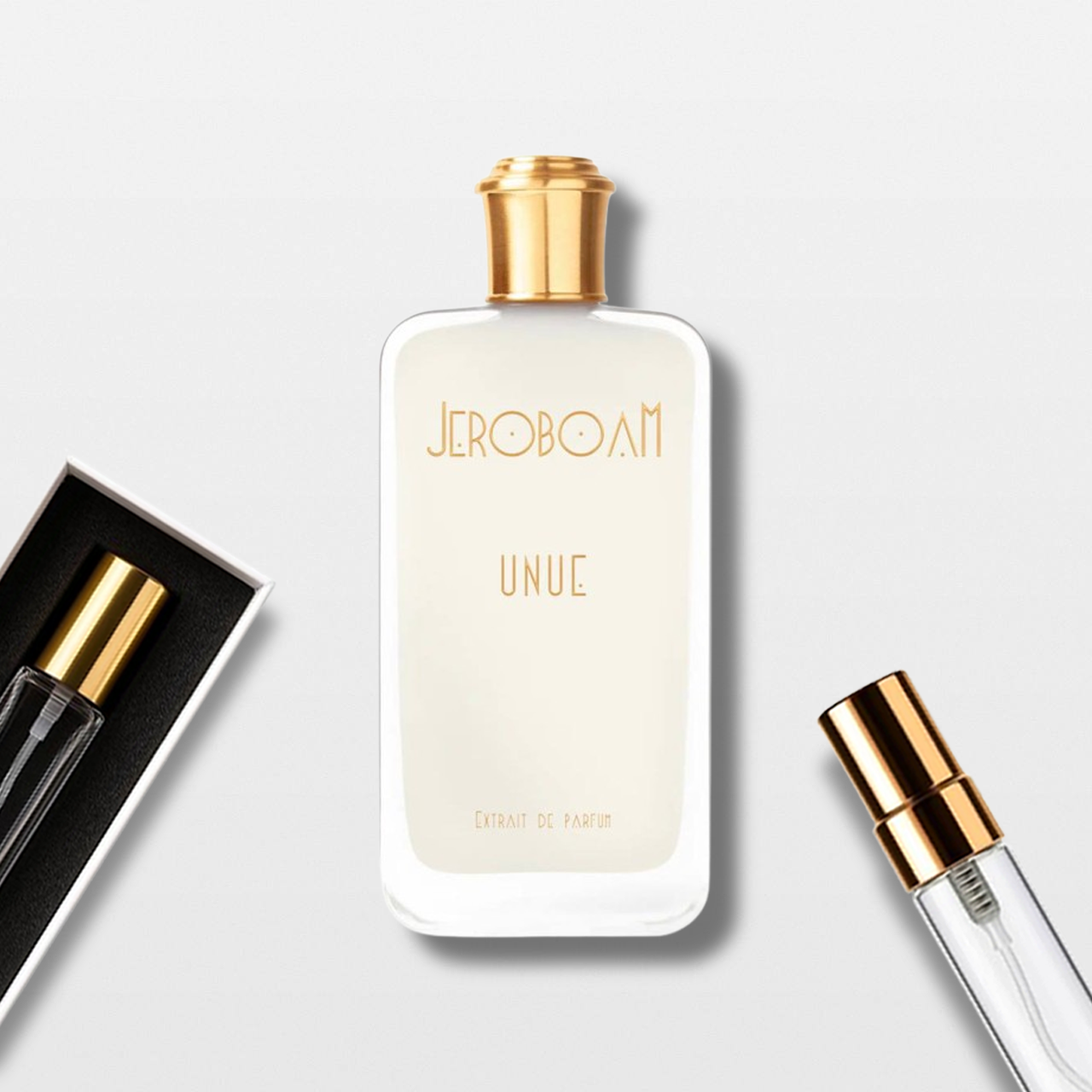 Unue Jeroboam - בושם נישה יוקרתי יוניסקס, בריכוז גבוה אקסטרייט דה פרפיום, ודיקנטים יוקרתיים להתנסות